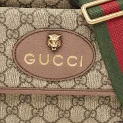 Gucci Beige GG Supreme Canvas and Leather Small Neo Vintage Messenger Bag