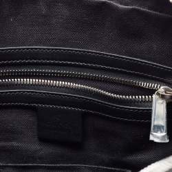 Gucci Black/Grey GG Supreme Canvas and Leather Briefcase Bag