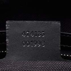 Gucci Black/Grey GG Supreme Canvas and Leather Briefcase Bag