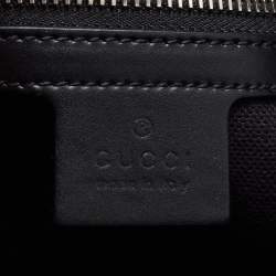 Gucci Black/Grey GG Supreme Canvas and Leather Briefcase Bag