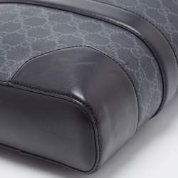 Gucci Black/Grey GG Supreme Canvas and Leather Briefcase Bag