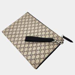 Pre Owned Gucci GG Supreme Clutch (473904)