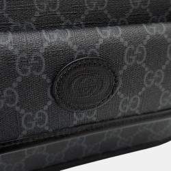 Gucci Black Interlocking GG Supreme Canvas Bag 