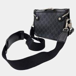 Gucci Black Interlocking GG Supreme Canvas Bag 