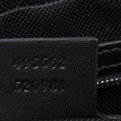 Gucci Black/Grey GG Supreme Canvas and Leather Wristlet Pouch