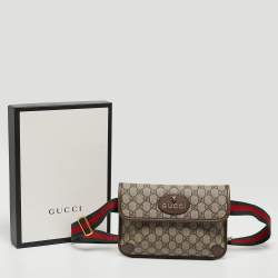 Gucci Beige GG Supreme Canvas and Leather Neo Vintage Belt Bag