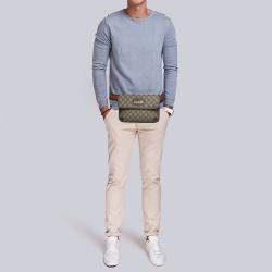 Gucci Beige GG Supreme Canvas and Leather Neo Vintage Belt Bag