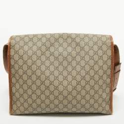 Gucci Beige/Brown GG Supreme Canvas And Leather Messenger Bag