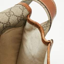 Gucci Beige/Brown GG Supreme Canvas And Leather Messenger Bag