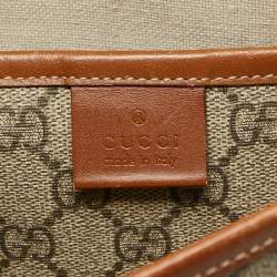 Gucci Beige/Brown GG Supreme Canvas And Leather Messenger Bag