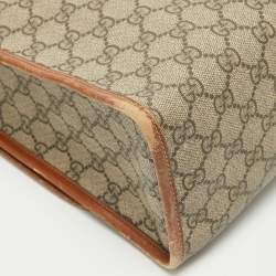 Gucci Beige/Brown GG Supreme Canvas And Leather Messenger Bag