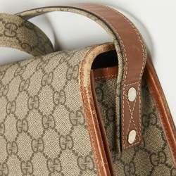 Gucci Beige/Brown GG Supreme Canvas And Leather Messenger Bag
