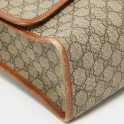 Gucci Beige/Brown GG Supreme Canvas And Leather Messenger Bag