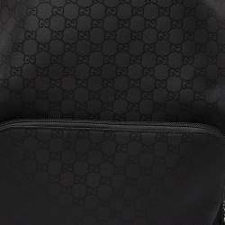 مملوكة مسبقًا Gucci Black GG Nylon Backpack