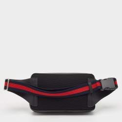 Gucci Black GG Supreme Canvas and Leather Belt Bag