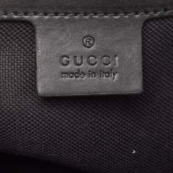 Gucci Black GG Supreme Canvas and Leather Belt Bag