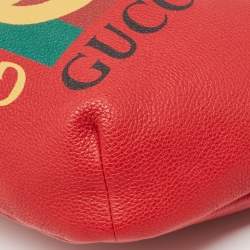 Gucci Red Leather Logo Web Belt Bag