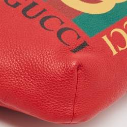 Gucci Red Leather Logo Web Belt Bag