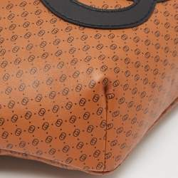 Pre Owned Gucci X Dapper Dan Brown Micro GG Leather Logo Belt Bag