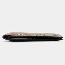 Gucci Beige GG Supreme Canvas Kingsnake Print Bifold Wallet