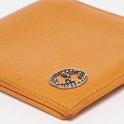 Gucci Orange Leather Interlocking G Bifold Wallet