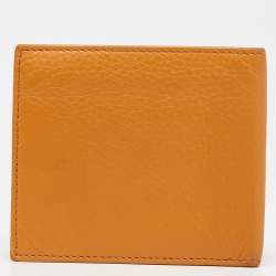 Gucci Orange Leather Interlocking G Bifold Wallet