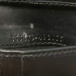 Pre Owned Gucci Black Guccissima Leather Interlocking G Bifold Wallet