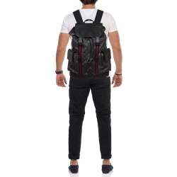 Gucci Black/Grey GG Supreme Canvas Tiger Print Backpack