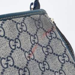 Gucci Beige/Blue GG Supreme Canvas and Leather Messenger Bag