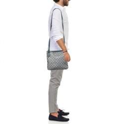 Gucci Beige/Blue GG Supreme Canvas and Leather Messenger Bag