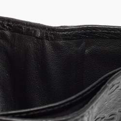 Gucci Black Guccissima Leather Crest Bifold Wallet
