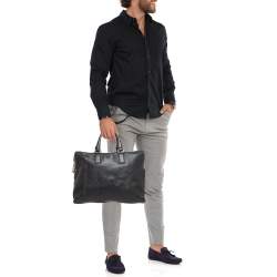Gucci Black Leather Briefcase Bag