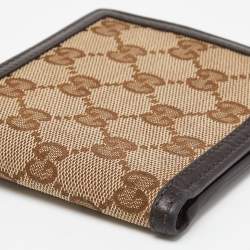 Gucci Beige/Brown GG Canvas and Leather Bifold Wallet