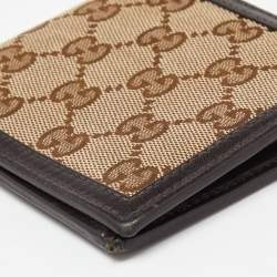 Gucci Beige/Brown GG Canvas and Leather Bifold Wallet