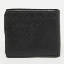 Pre Owned Gucci Black Leather Animalier Bifold Wallet