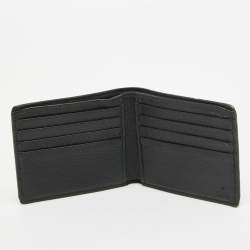 Pre Owned Gucci Black Leather Animalier Bifold Wallet