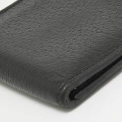 Pre Owned Gucci Black Leather Animalier Bifold Wallet