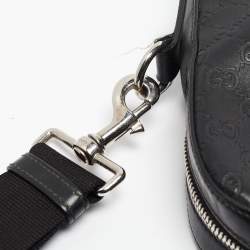Gucci Black Guccissima Leather Briefcase