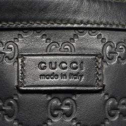 Gucci Black Guccissima Leather Briefcase