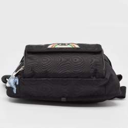 Gucci Black Nylon Tenebre Logo Patch Belt Bag