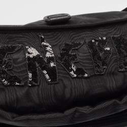 Gucci Black Nylon Tenebre Logo Patch Belt Bag
