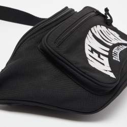 Pre Owned Balenciaga Black Canvas Cities New York Explorer Belt Bag