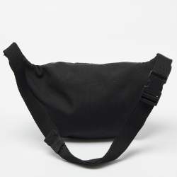 Pre Owned Balenciaga Black Canvas Cities New York Explorer Belt Bag