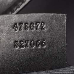 Gucci Black GG Supreme Canvas and Leather Drawstring Backpack
