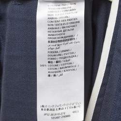 Pre Owned Gucci Blue Gabardine Trousers XL
