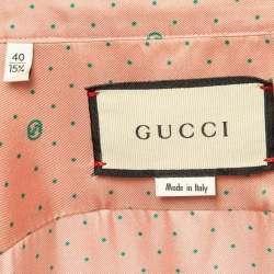 Gucci Polka Dots Silk Long Sleeve Shirt M