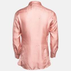 Gucci Polka Dots Silk Long Sleeve Shirt M