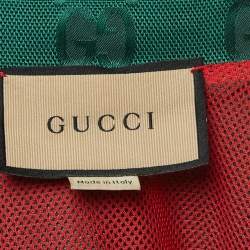 Gucci Green GG Interlocking Canvas Bowling Shirt S 