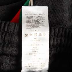 Pre Owned Gucci Navy Blue GG Jacquard Knit Side Tape Trackpants S