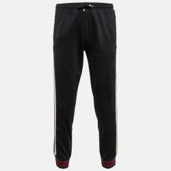 Gucci Black Jersey Logo Tape Joggers S